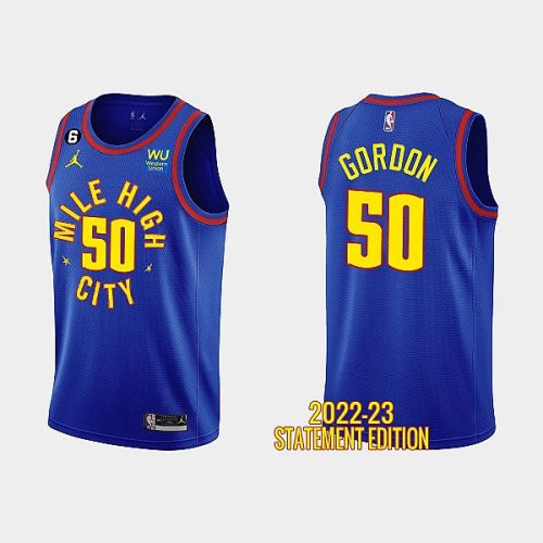 Denver Nuggets Aaron Gordon 50 Royal Blue 2022-23 Statement Edition Men Jersey