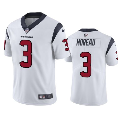 Houston Texans Fabian Moreau 3 White Vapor Limited Jersey - Men's