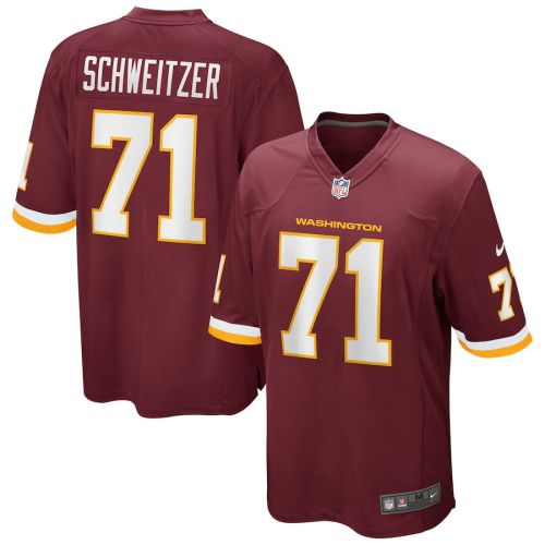 Wes Schweitzer 71 Washington Commanders Football Team Men Game Jersey - Burgundy