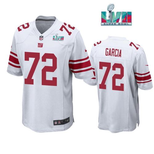 Max Garcia 72 New York Giants Super Bowl LVII Super Bowl LVII White Men Game Jersey