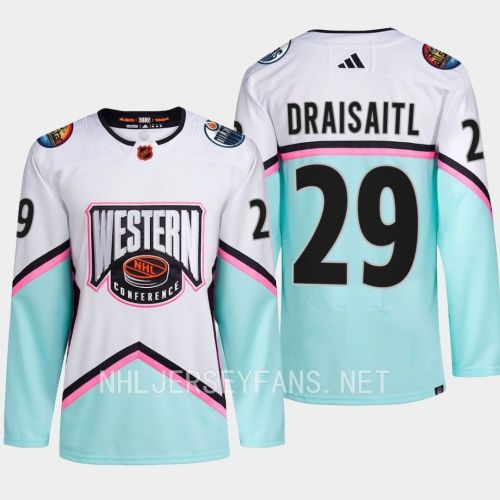 Leon Draisaitl 29 Oilers 2023 All-Star Western Conference White Jersey