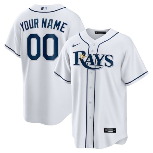 Tampa Bay Rays Home Custom Men Jersey - White