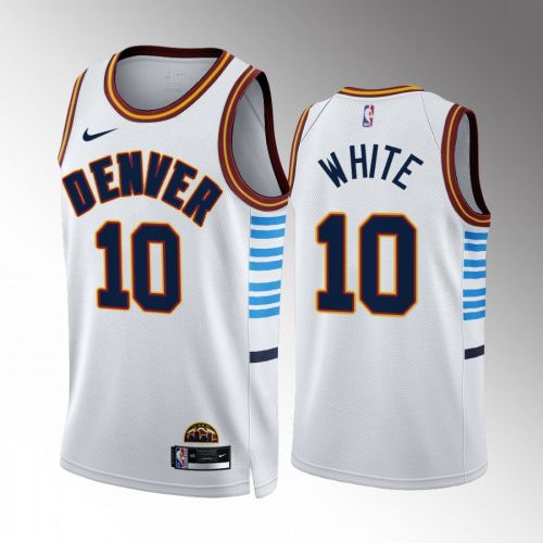 Jack White 10 2022-23 Denver Nuggets White City Edition Jersey Swingman