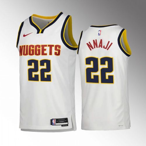 Zeke Nnaji 22 2022-23 Denver Nuggets White Association Edition Jersey Swingman