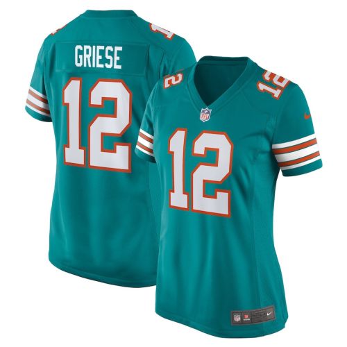 Bob Griese 12 Miami Dolphins Women Retired Jersey - Aqua