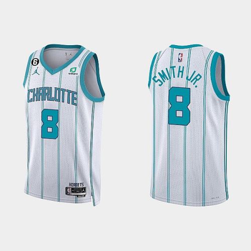 Charlotte Hornets Dennis Smith Jr. 8 2022-23 Association Edition White Men Jersey Swingman