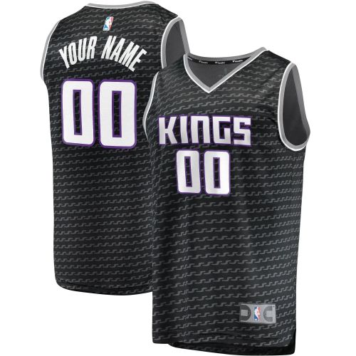 Sacramento Kings Fast Break Custom Jersey Black - Statement Edition