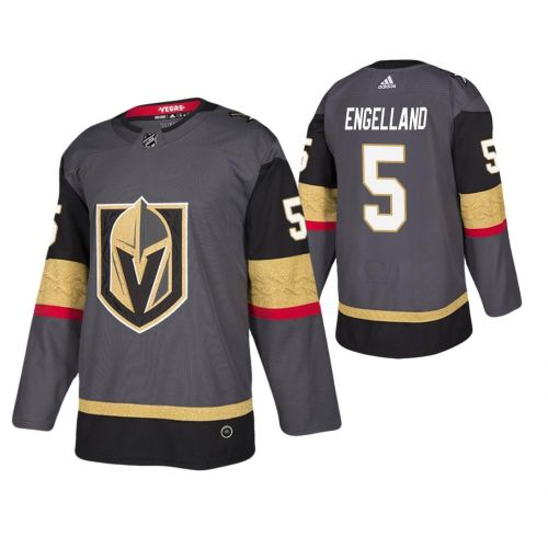 Men Vegas Golden Knights Deryk Engelland 5 Gray Player Jersey Jersey