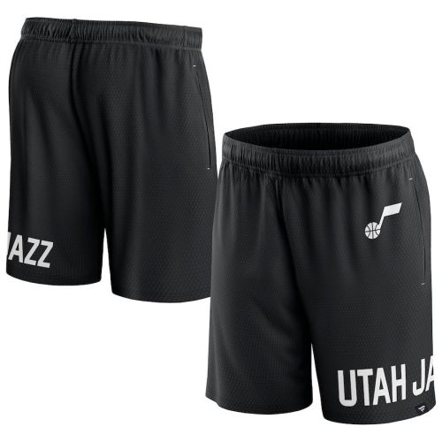 Utah Jazz Black Free Throw Mesh Shorts - Men