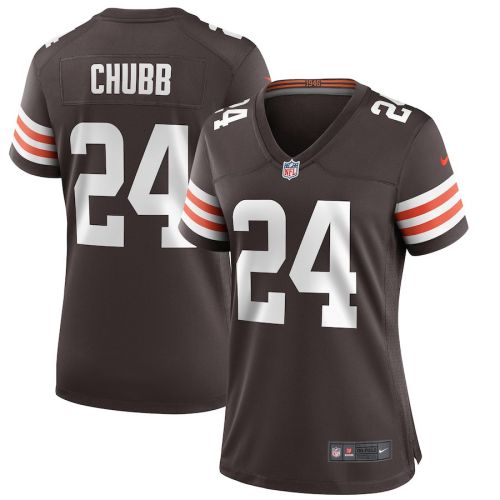 Nick Chubb 24 Cleveland Browns Women's Game Jersey - Brown