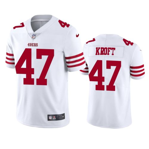 Tyler Kroft San Francisco 49ers 47 White Vapor Limited Jersey