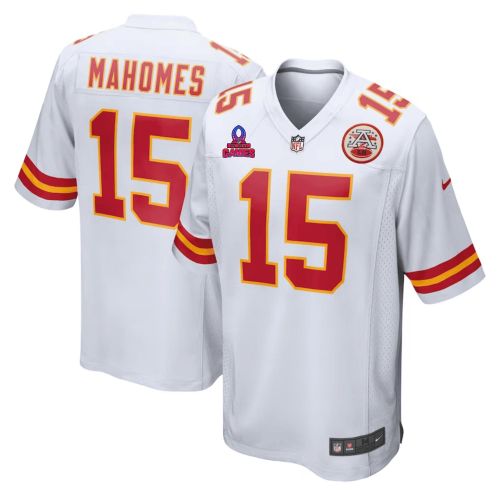 Patrick Mahomes 15 Kansas City Chiefs 2024 Pro Bowl Patch Game Men Jersey - White