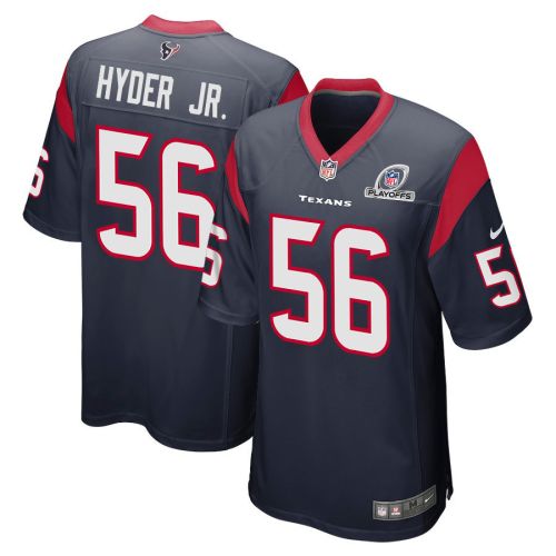 Kerry Hyder Jr. 56 Houston Texans 2023 Playoffs Patch Game Men Jersey - Navy