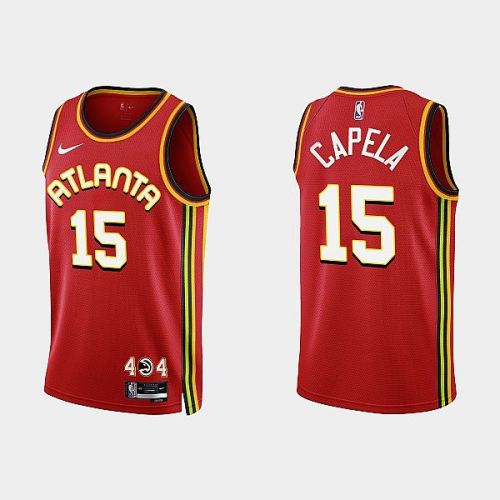 Atlanta Hawks 15 Clint Capela 2022-23 Icon Edition Red Men Jersey