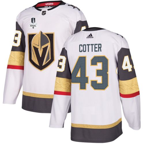 Paul Cotter 43 Vegas Golden Knights Stanley Cup 2023 Final Patch Away Breakaway Men Jersey - White