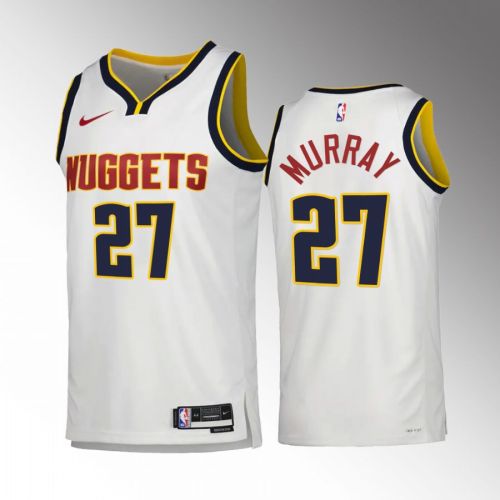 Jamal Murray 27 2022-23 Denver Nuggets White Association Edition Jersey Swingman