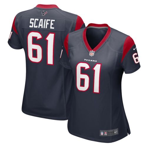 DJ Scaife Jr 61 Houston Texans Women Team Game Jersey - Navy