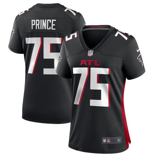 Isaiah Prince 75 Atlanta Falcons Women's Team Game Jersey - Black