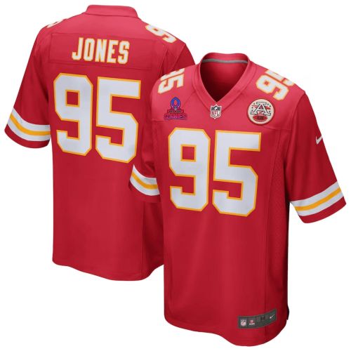 Chris Jones 95 Kansas City Chiefs 2024 Pro Bowl Patch Game Men Jersey - Red