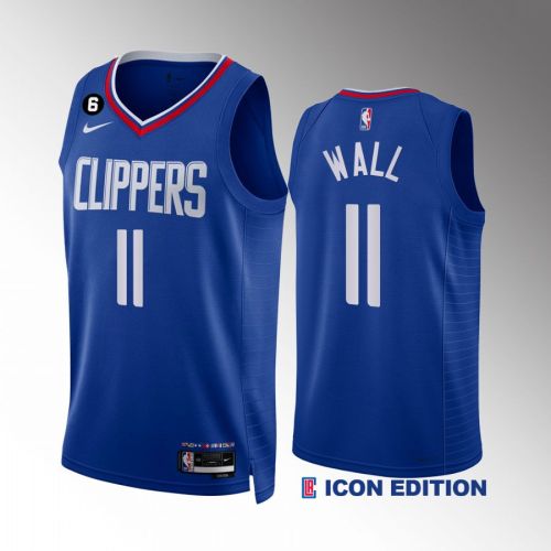 John Wall 11 LA Clippers Royal Icon Edition Jersey 2022-23 NO.6 Patch