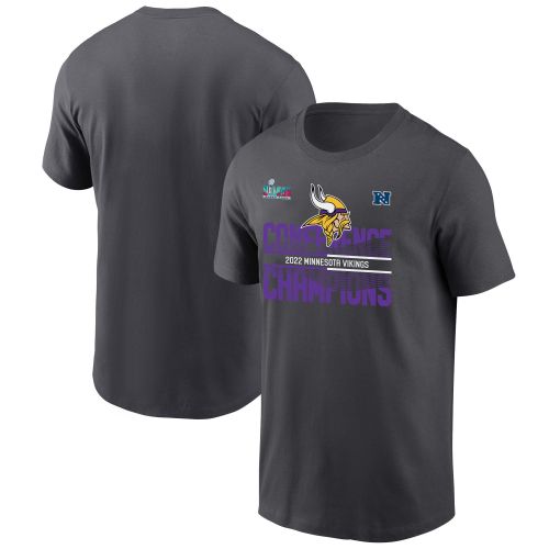 Minnesota Vikings 2022 NFC Conference Champions T-Shirt - Anthracite