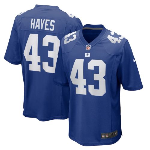 Kaleb Hayes 43 New York Giants Men Team Game Jersey - Royal