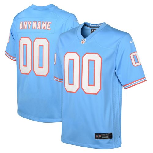 Tennessee Titans Custom YOUTH Oilers Throwback Game Jersey - Light Blue