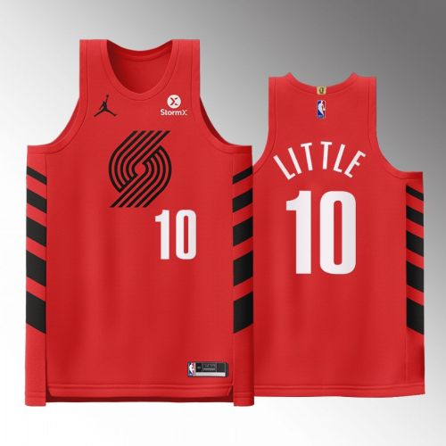 Portland Trail Blazers 10 Nassir Little Red Jersey 2022-23 Statement Edition