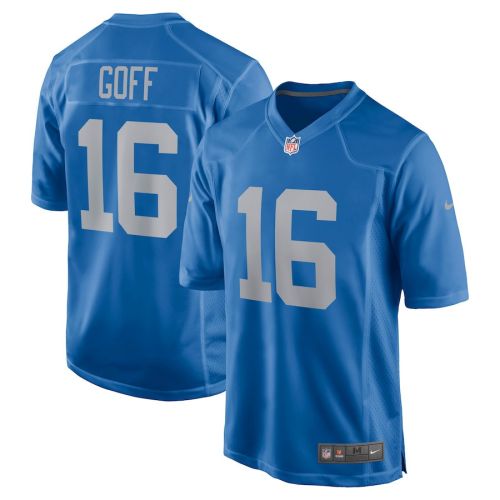 Jared Goff 16 Detroit Lions Men Game Jersey - Blue