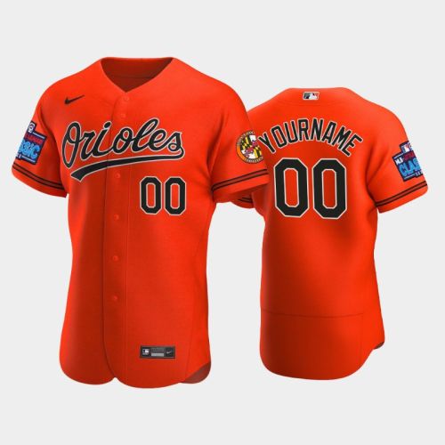 Custom 00 Little League Classic 2022-23 Baltimore Orioles Orange Alternate Jersey