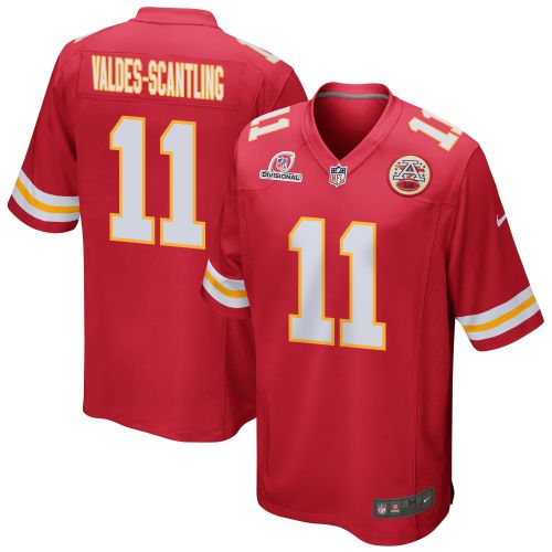 Marquez Valdes-Scantling 11 Kansas City Chiefs 2024 Divisional Patch Game Men Jersey - Red