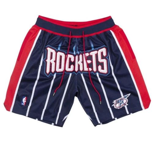 Houston Rockets NBA Retro Shorts - Navy/Red