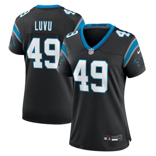 Frankie Luvu 49 Carolina Panthers Women's Team Game Jersey - Black