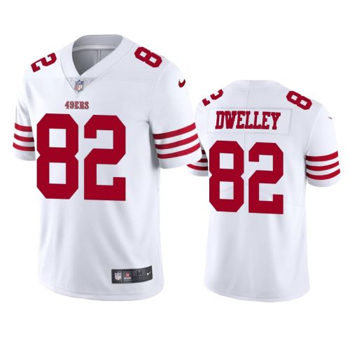 San Francisco 49ers Ross Dwelley 82 2022-23 Vapor Limited White Jersey - Men's