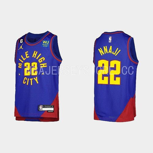 Youth Denver Nuggets Zeke Nnaji 22 Statement Edition 2022-23 Royal Men Jersey