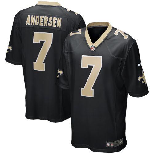 Morten Andersen 7 New Orleans Saints Men Game Retired Jersey - Black