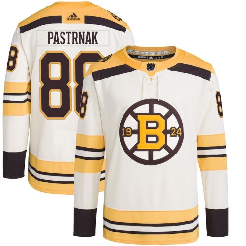 David Pastrnak 88 Boston Bruins Primegreen Men Jersey - Cream