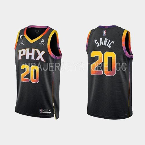 Phoenix Suns 20 Dario Saric 2022-23 Statement Edition Black Men Jersey