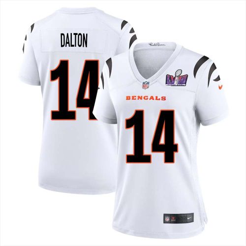 Andy Dalton 14 Cincinnati Bengals Super Bowl LVIII Women Away Limited Jersey - White