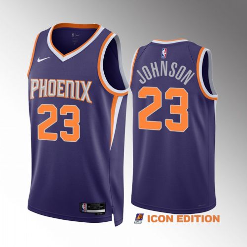 Cameron Johnson 23 2022-23 Phoenix Suns Purple Icon Edition Men Jersey Swingman