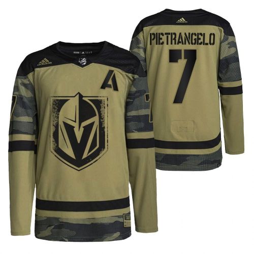 Men Alex Pietrangelo Golden Knights 7 Camo Jersey 2021-22 Military Appreciation Jersey