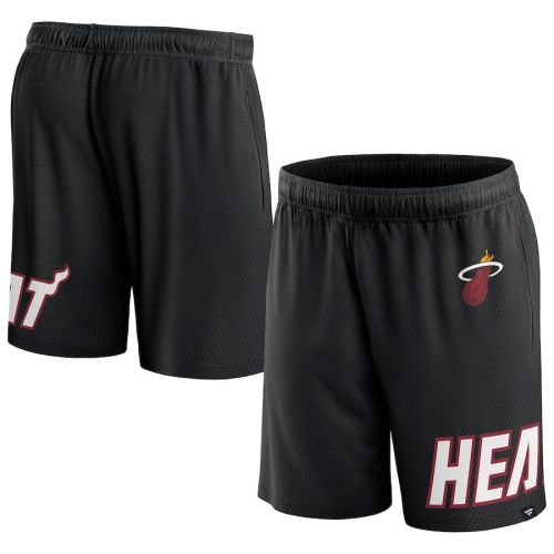 Miami Heat Black Free Throw Mesh Shorts - Men