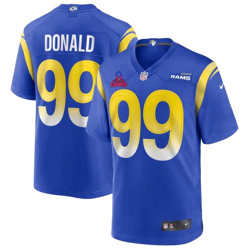 Aaron Donald 99 Los Angeles Rams 2024 Pro Bowl Patch Game Men Jersey - Royal