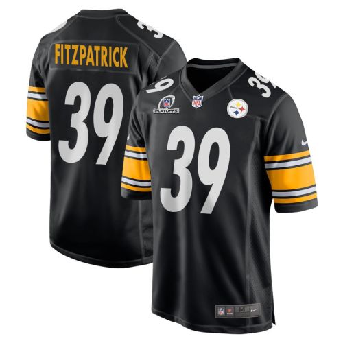 Minkah Fitzpatrick 39 Pittsburgh Steelers 2023 Playoffs Patch Game Men Jersey - Black