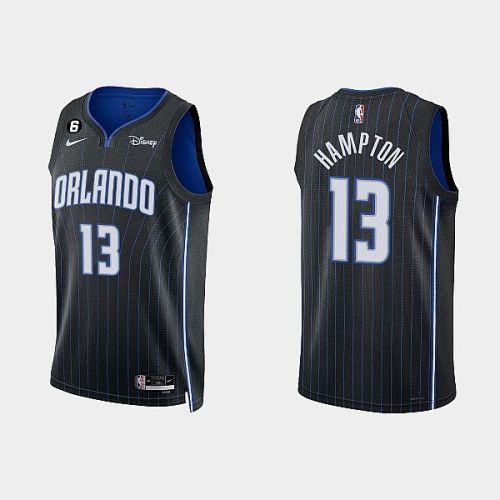 Orlando Magic 13 R. J. Hampton 2022-23 Icon Edition Black Men Jersey