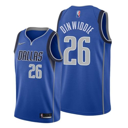 Spencer Dinwiddie Dallas Mavericks 2022 Icon Edition Jersey - Blue - Men Jersey