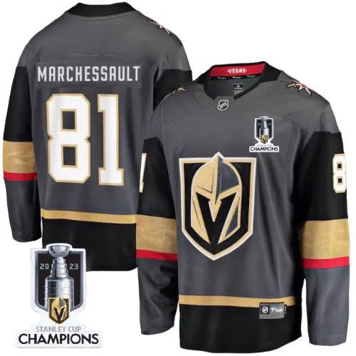 Jonathan Marchessault 81 Vegas Golden Knights 2023 Stanley Cup Champions Patch Alternate Breakaway Player Jersey - Black