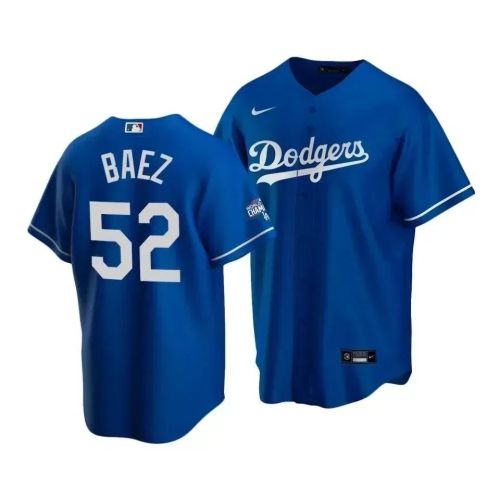 Men's Los Angeles Dodgers Pedro Baez 52 2020 World Series Champions Royal Alternate Jersey