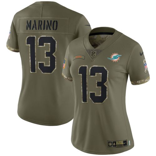 Dan Marino Miami Dolphins Women's 2022 Salute To Service Retired Player Limited Jersey - Olive