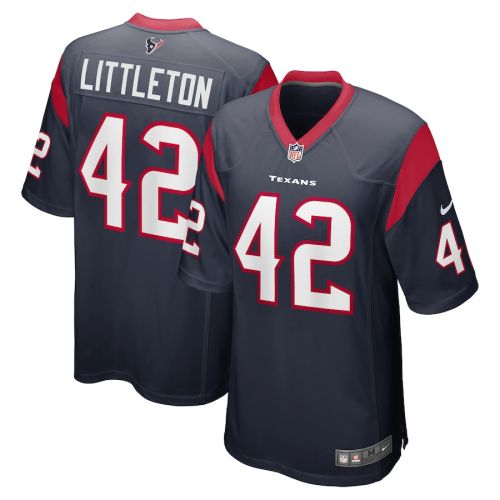 Cory Littleton 42 Houston Texans Men's Game Jersey - Navy